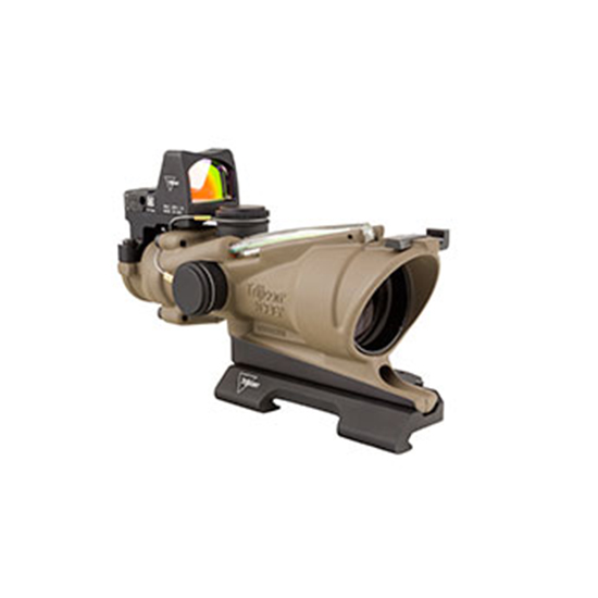 TRIJICON ACOG 4X32/RMR T2 PKG GRN CROS DUAL FDE - Optics